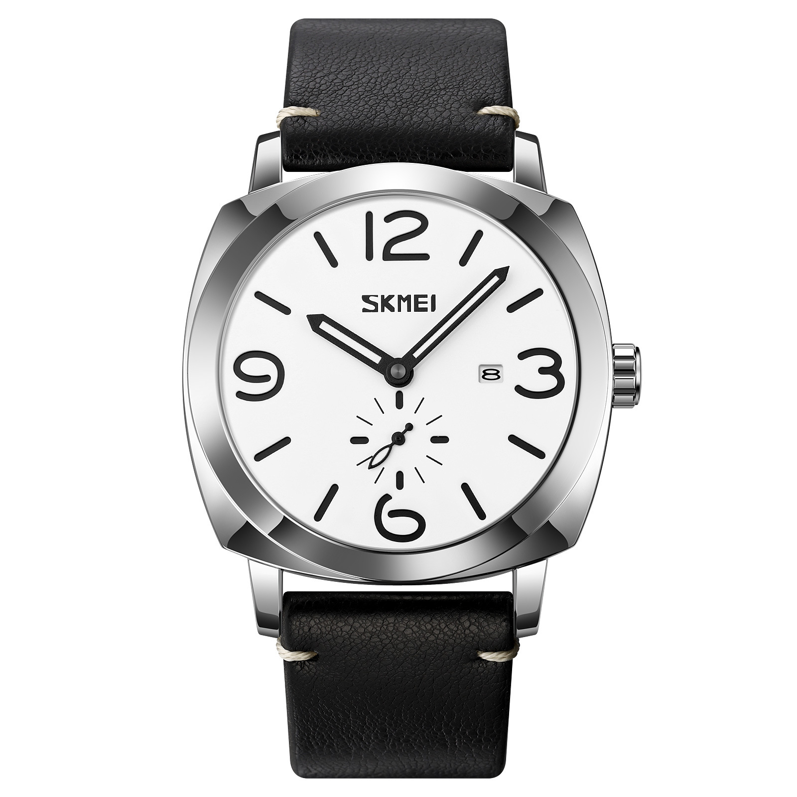 Momento de belleza masculina retro relojes de cuarzo cuadrado calendario nocturna relojes impermeables transfronterizos para fábrica al por mayor