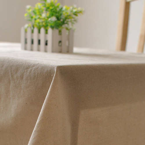 Japanese-style solid color minimalist cotton linen plain dining tablecloth, good quality style living room coffee table cloth photography background cloth wholesale
