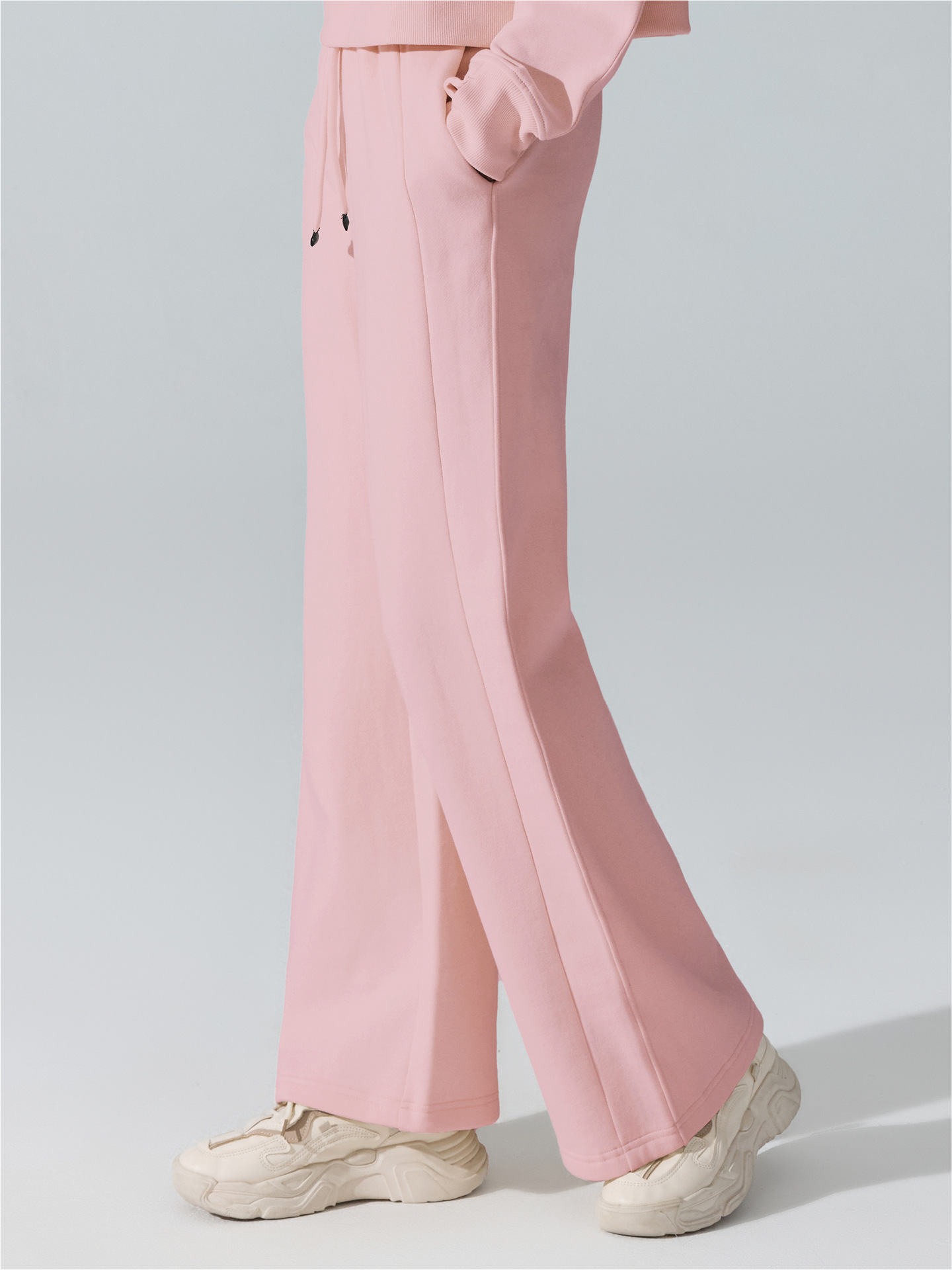 Otoño y invierno más pantalones de terciopelo de cuerda pull-out pantalones de yoga para mujeres sueltos de cintura alta recta de bolsillo deportivo de piernas anchas pantalones para mujeres image 5