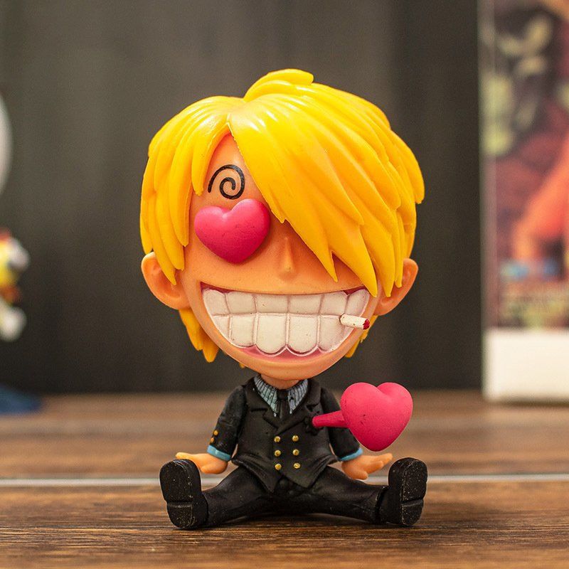 Animación hecha a mano de un conjunto completo de Luffy Sauron, la gran emperatriz Jobais muñeca muñeca hecha a mano adornos
