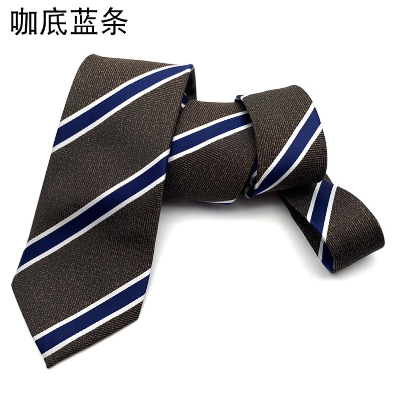 ネクタイの男性の正装のビジネスのシャンパンのコーヒーの茶色のストライプの花の職業のスーツのシャツの手は価格の幅の版の8CMを打ちます。