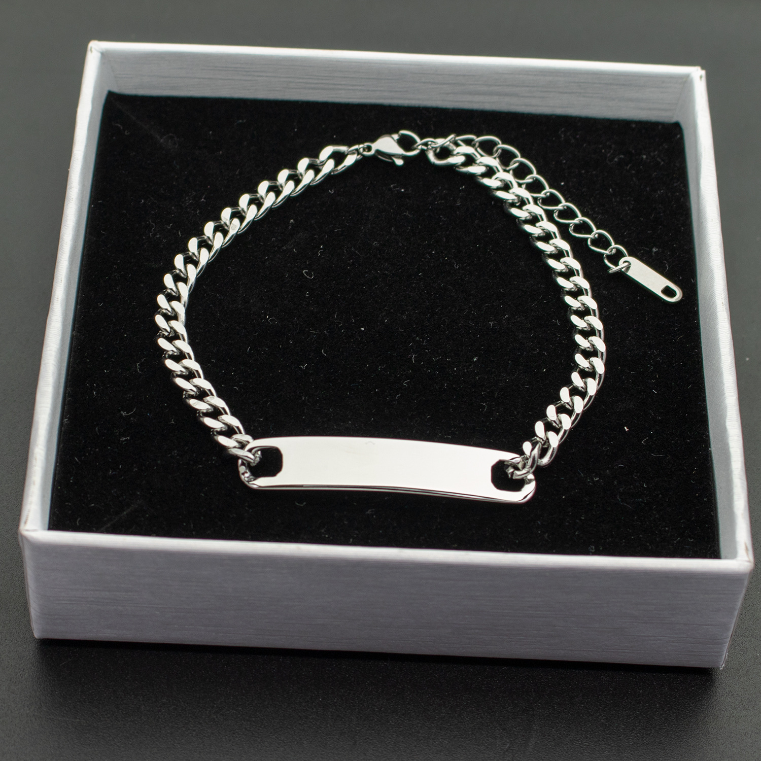 Valentine'S Day Festival Simple Style Letter Customization Laser Engraving Titanium Steel Plating Valentine'S Day Unisex Bracelets Men Chain Bracelets