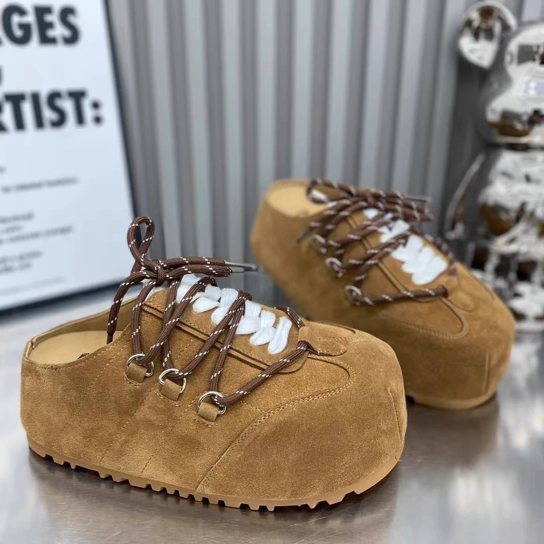 Капибара с толстой подошвкой тапочка женская весна 2025 новая повседневная обувь Birkenn модная ремешка Мюллер обувь