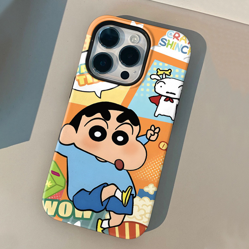 Ins風かわいいクレヨンしんちゃんはアップル16携帯ケースiphone15promaxを適用して、ケースアニメ1にぶつからない|undefined