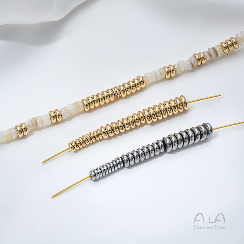 non-fading titanium steel spacer stainless steel spacer beads diy handmade beaded chain necklace accessories handmade materials non-fading titanium steel spacer stainless steel spacer beads diy handmade beaded chain necklace accessories handmade materials