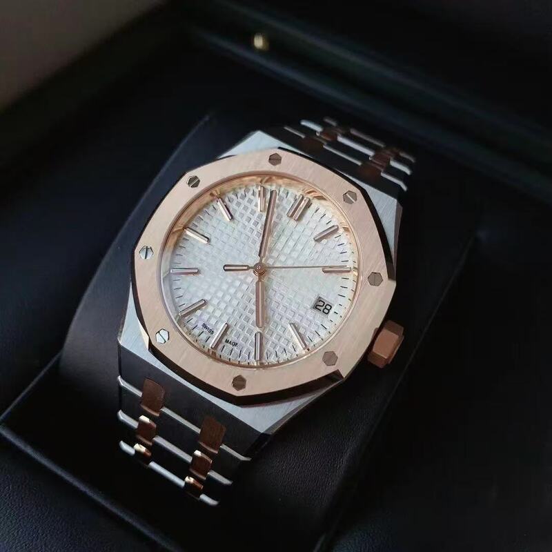 Aijia Pi Ap Royal Oak 15500 15510 Fully Automatic Mechanical Watch Men's Stainless Steel Belt Octagonal Dial