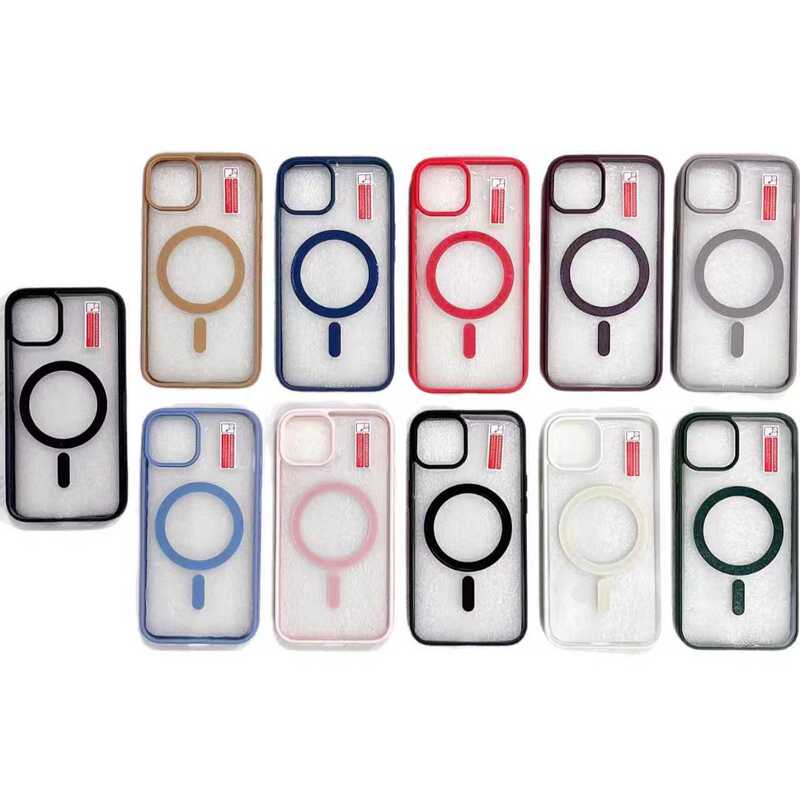 Suitable for Apple iPhone 17 Pro Max Phone Case, Colorful Macaron 16 Transparent 15 Anti-Drop Magnetic Protective Cover