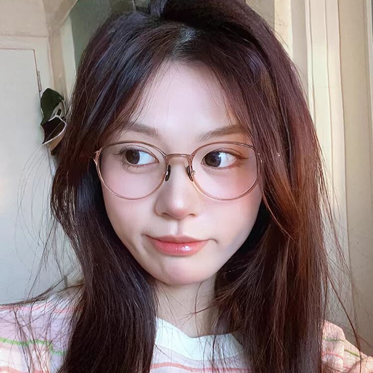 Cold brown titanium frame without makeup artifact sweet sister wind glasses frame Xiaoqing new round frame Danyang glasses frame wholesale 9108 Cold brown titanium frame without makeup artifact sweet sister wind glasses frame Xiaoqing new round frame Danyang glasses frame wholesale 9108