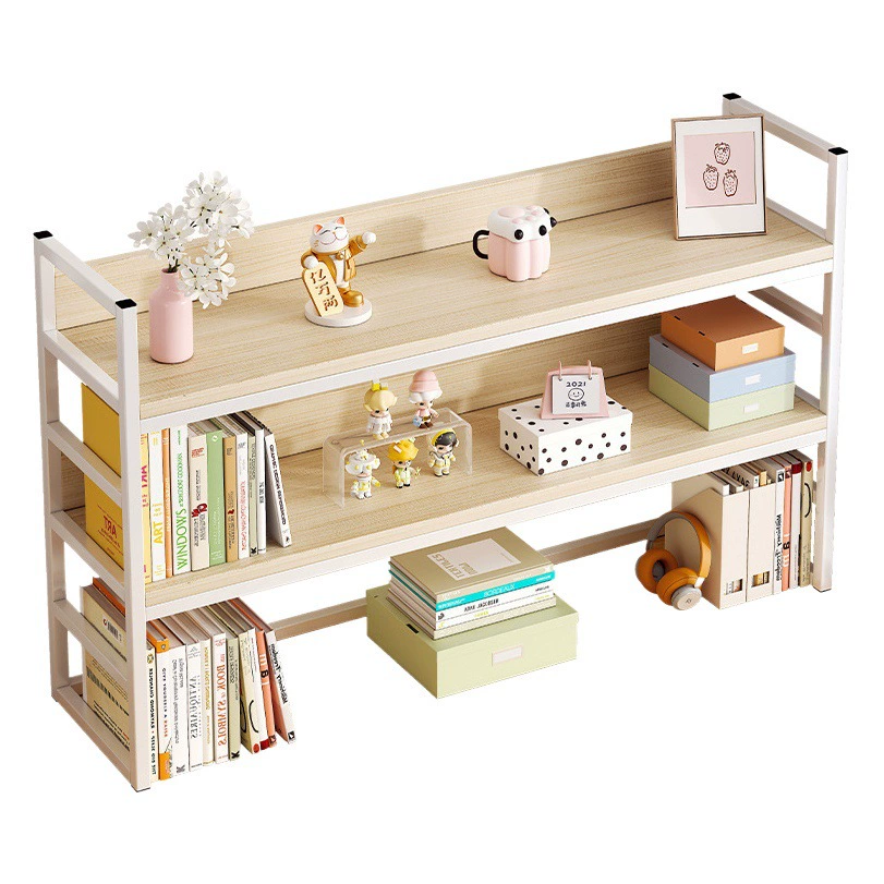 Настольная книжная полка Стеллаж для хранения Настольный бытовой стеллаж для хранения Студенческий стол Маленькая полка Многослойный простой шкаф Многослойная стойка