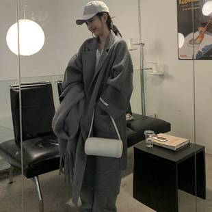 2025 Autumn and Winter Popular Double-sided Fleece Wool Coat Women's Mid-length Over-the-knee New Style Small Woolen Coat