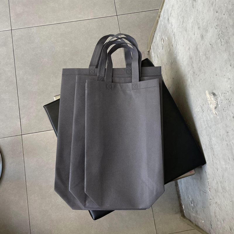 Bolsa de tela no tejida vertical gris, bolsas de regalo para tiendas de ropa LOGO