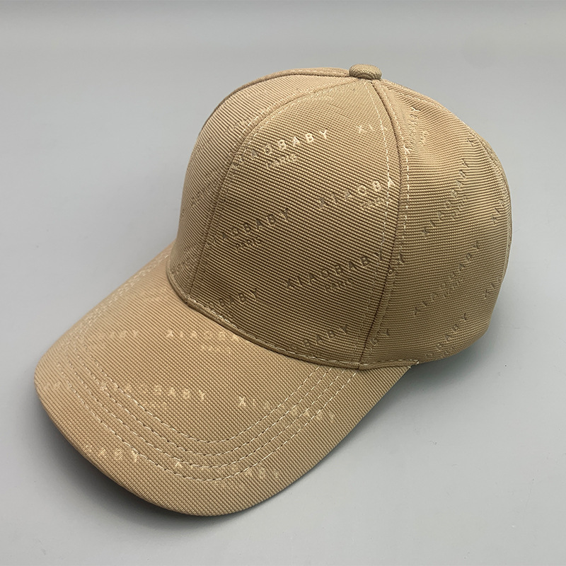 Estilo japonés simple letras impresas color sólido hombres y mujeres gorra de béisbol algodón versátil deportes transpirable moda sol sombrero al por mayor