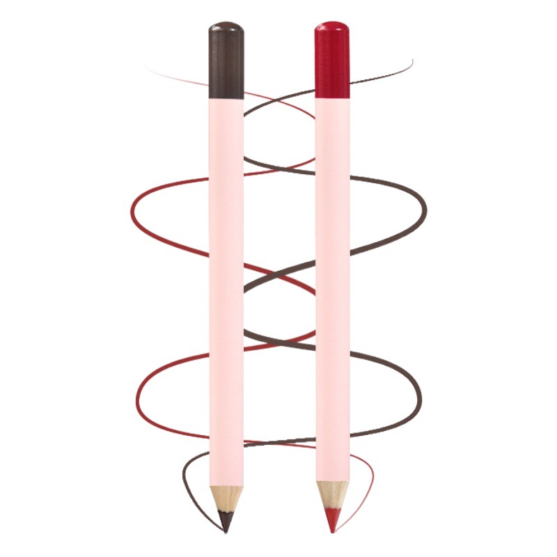 Cross-Border Makeup 27-Color Pink Lip Liner Multi-Functional Waterproof Easy-To-Color Lipstick Pen No Logo Lip Liner