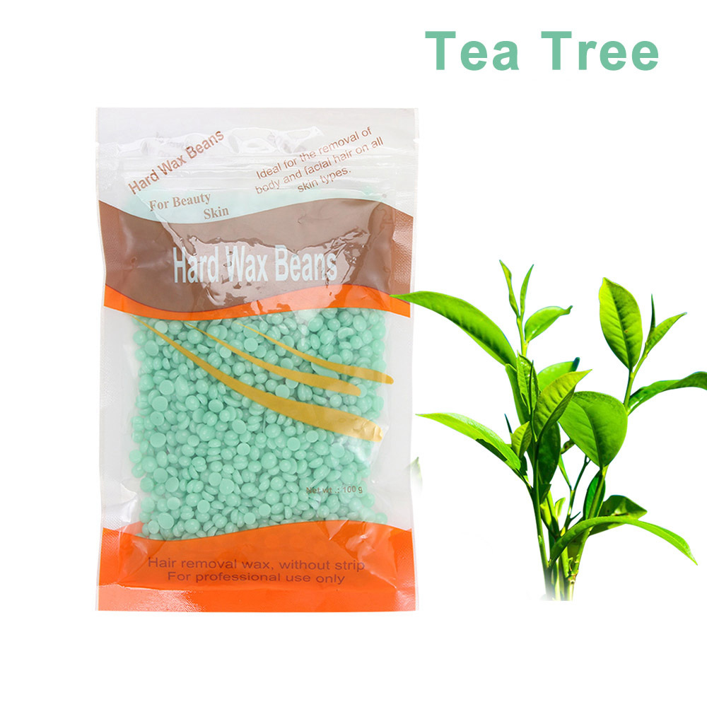 Cera de frijol cera de depilación cera de frijol cera dura nariz pelo cera de abejas sin papel cera sólida terapia frijol 100g cera dura transfronteriza frijol