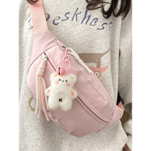 新款日系ins胸包女厂家批发百搭小清新尼龙腰包小众轻便外出包