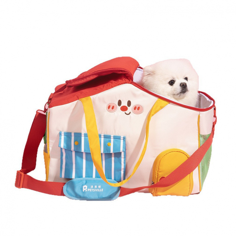 Paishui フェアリーキャンディー猫バッグ犬猫ペット外出バッグポータブルクロスボディバッグ軽量バックパック小型犬|undefined