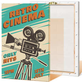 跨境货源LAZADAwish摄像机壁画版画现代装饰画布抽象图片创意海报