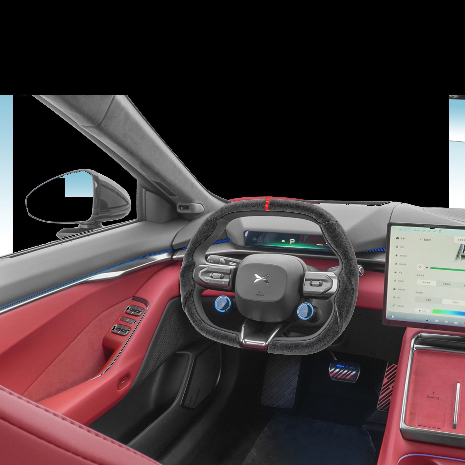 Suitable for All Xpeng Models, Original Car-Fit Nappa Leather Anti-Slip Four-Season Multi-Color Car Steering Wheel Cover