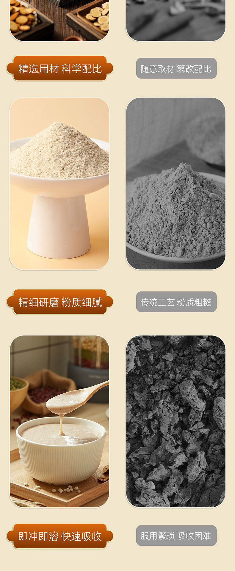 Five Grains Wuxing Spleen Blend Powder Chinese Yam Coix Seed Lotus Seed Meal Replacement Fiber preparation