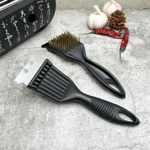 BBQ Grill Mesh Stainless Steel BBQ Cleaning Brush Grill Tool Outdoor Camping Household Portable Cleaning