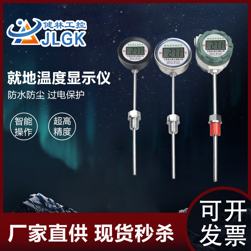 数显温度计就地显示仪pt100热电阻高精度 不锈钢/胶木/防爆壳体