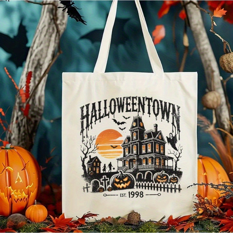 cute ghost durable linen bag