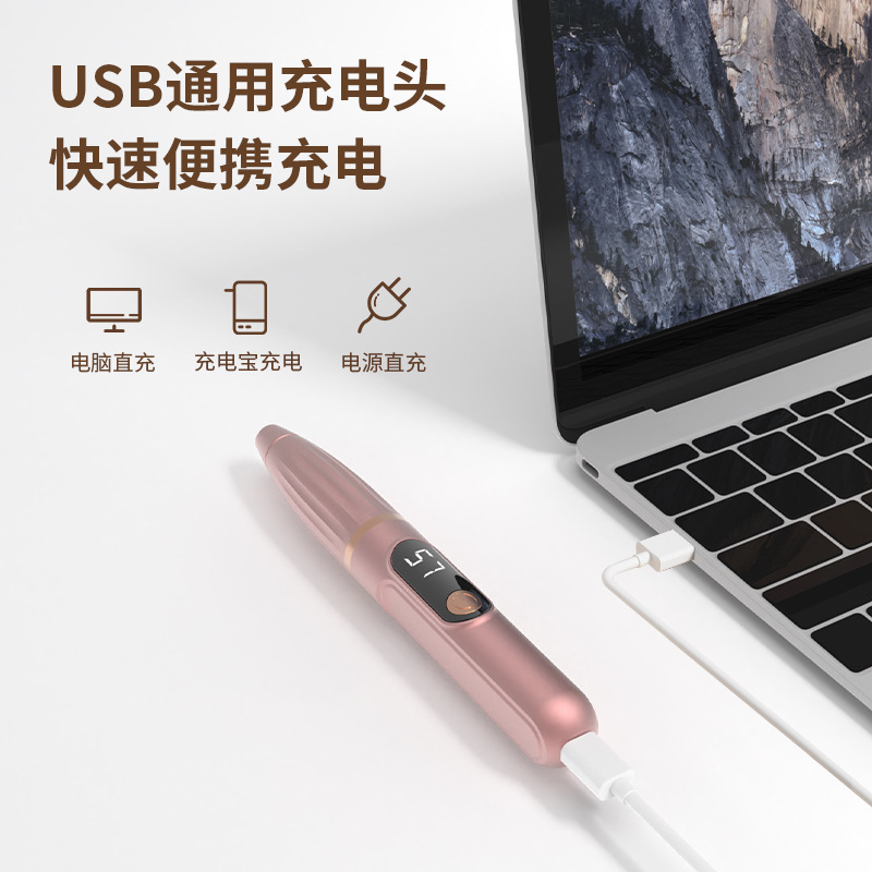 クロスボーダー新しいマニキュア研磨機ポータブル充電式ネイルポリッシャー 1.8 ワット回転ペンタイプ電動ネイルポリッシャー|undefined