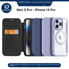 Wholesale MagSafe flip cover with card slot and strong magnetic attraction for Apple iPhone 15 Pro Max