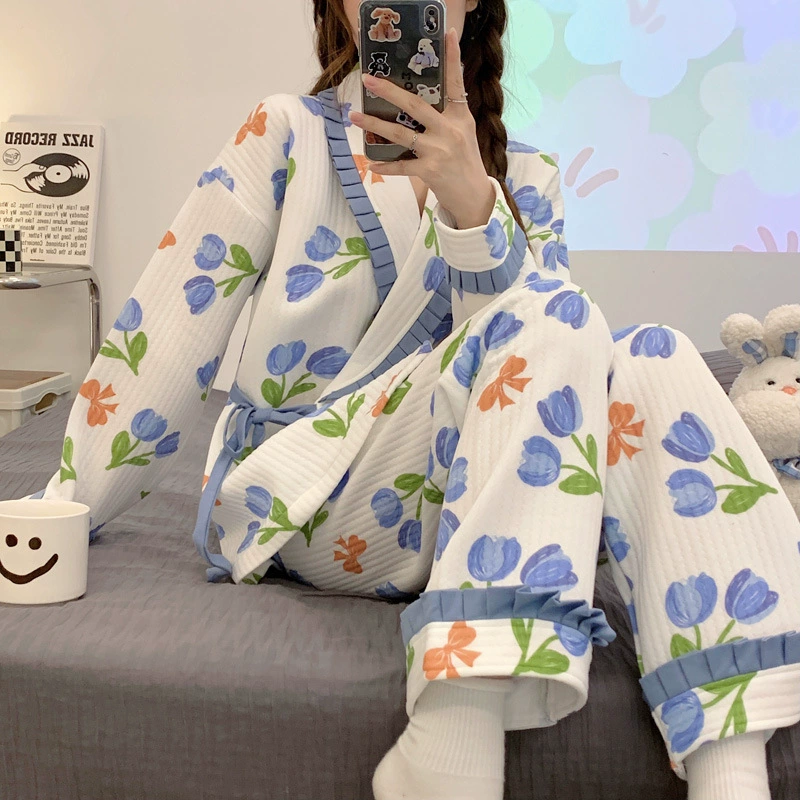 Зимний пижама для кормления, дышащий комплект, впитывает汗 (note: handle)