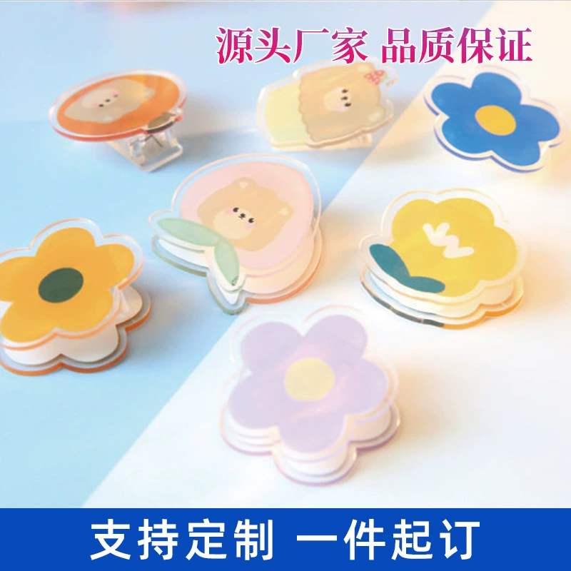 Свежий и милый акриловый держатель для билетов Ручной счет Портативный держатель для хранения данных Примечания Держатель сообщения Настройка ручной учетной записи