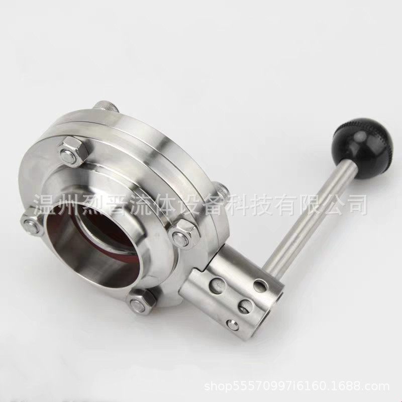 316/304不锈钢ISO焊接蝶阀卫生食品级可对焊阀门DIN德标焊接碟阀