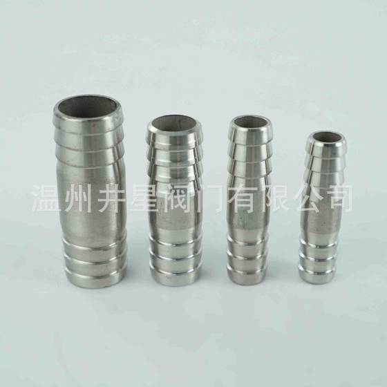 304 stainless steel double-headed pagoda double leather pipe joint straight-through double-headed leather joint 8mm10mm12mm15mm