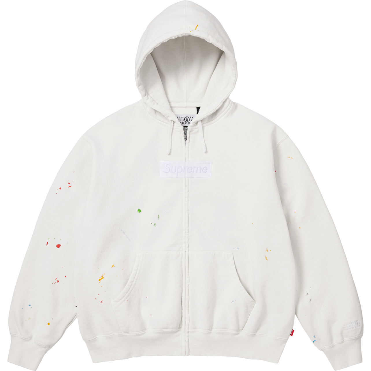 E612# zipper sweatshirt off-white / S