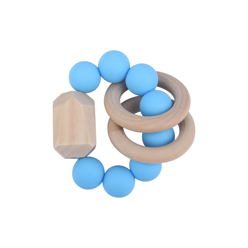 Productos para bebés mordedor de silicona nuevo bebé dientes juguetes de madera DIY mordedor Amazon AliExpress