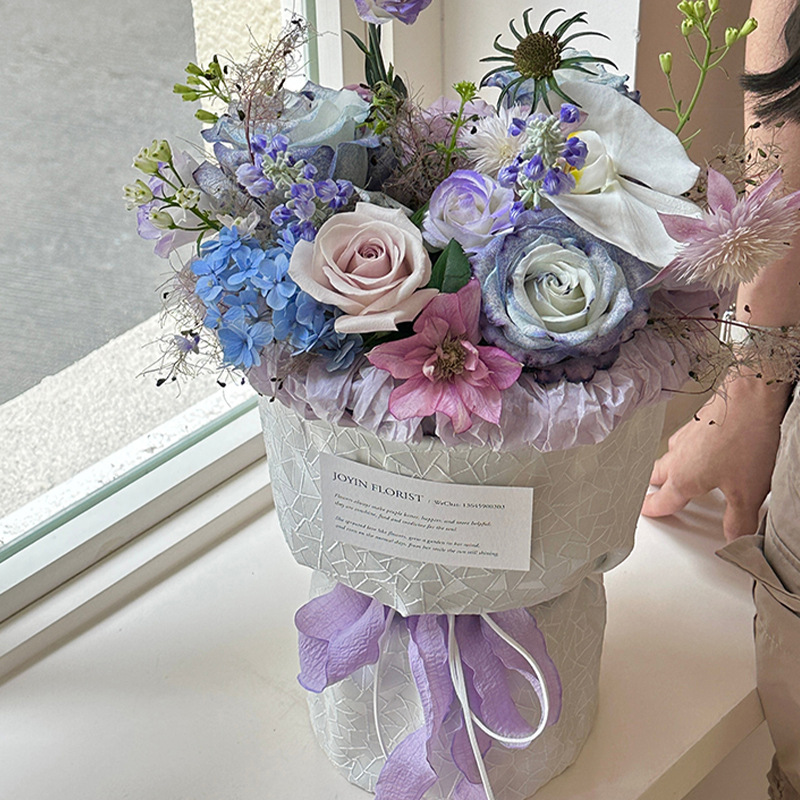 520母亲节新款立体几何布小香风包布鲜花花束包花布花艺花店批发