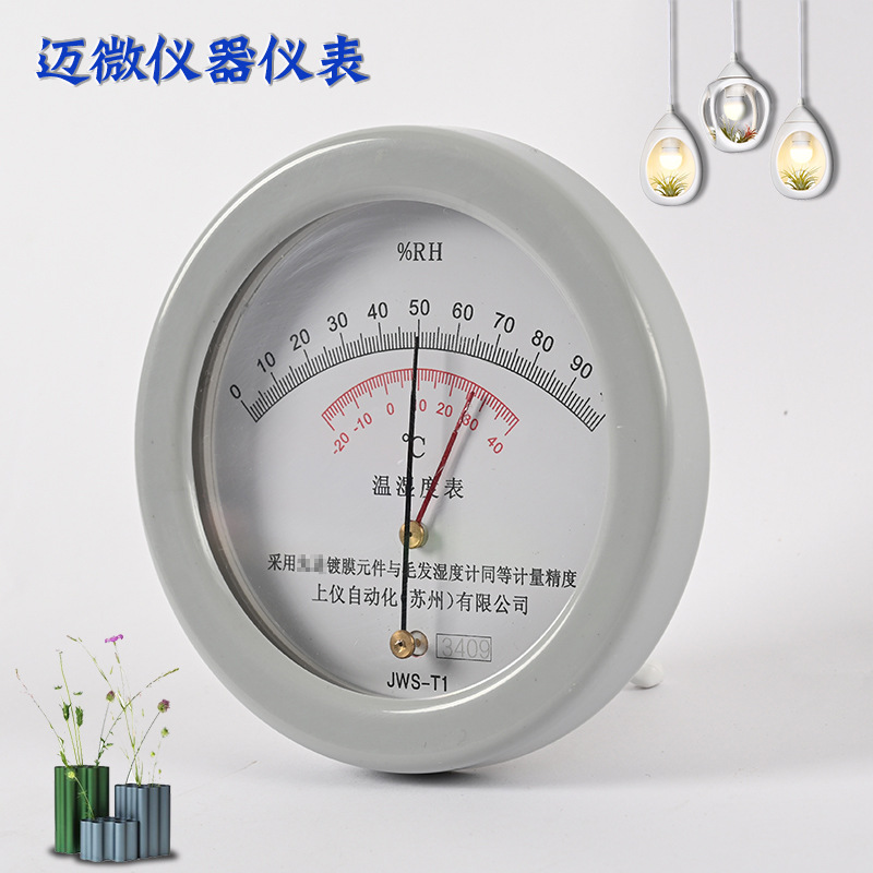 WS-1指针式毛发温湿度表 温湿度计药厂用温度表工业毛发温湿度表