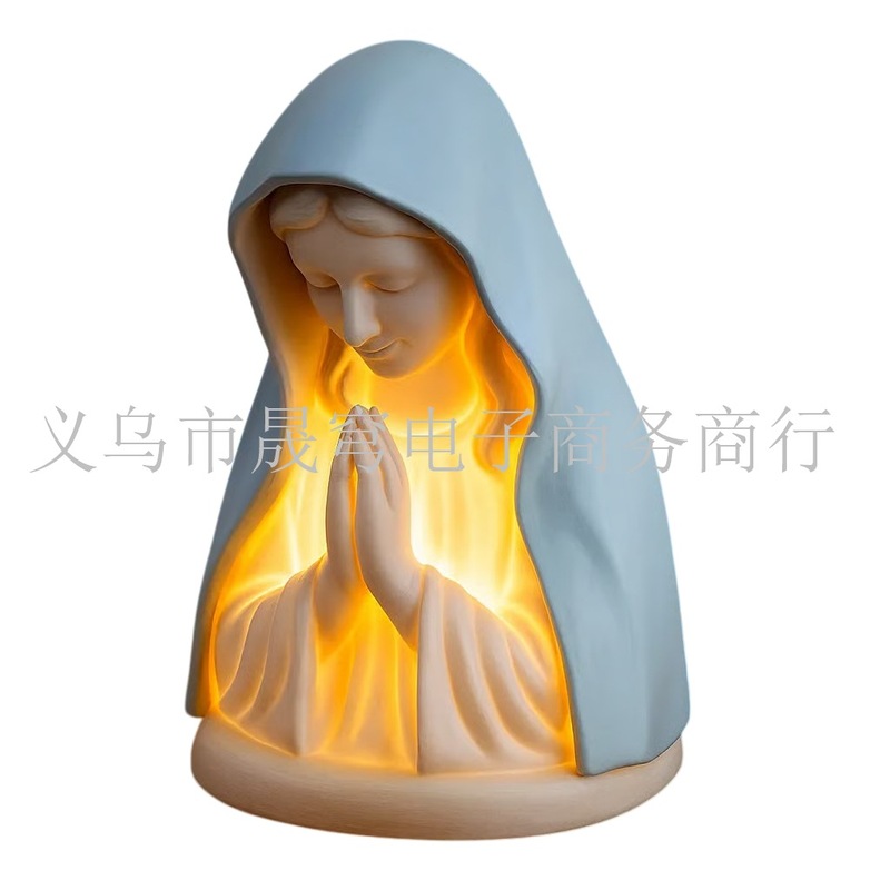 新品Virgin Mary Prayer Night Light祈祷夜灯，树脂工艺品摆件装|undefined