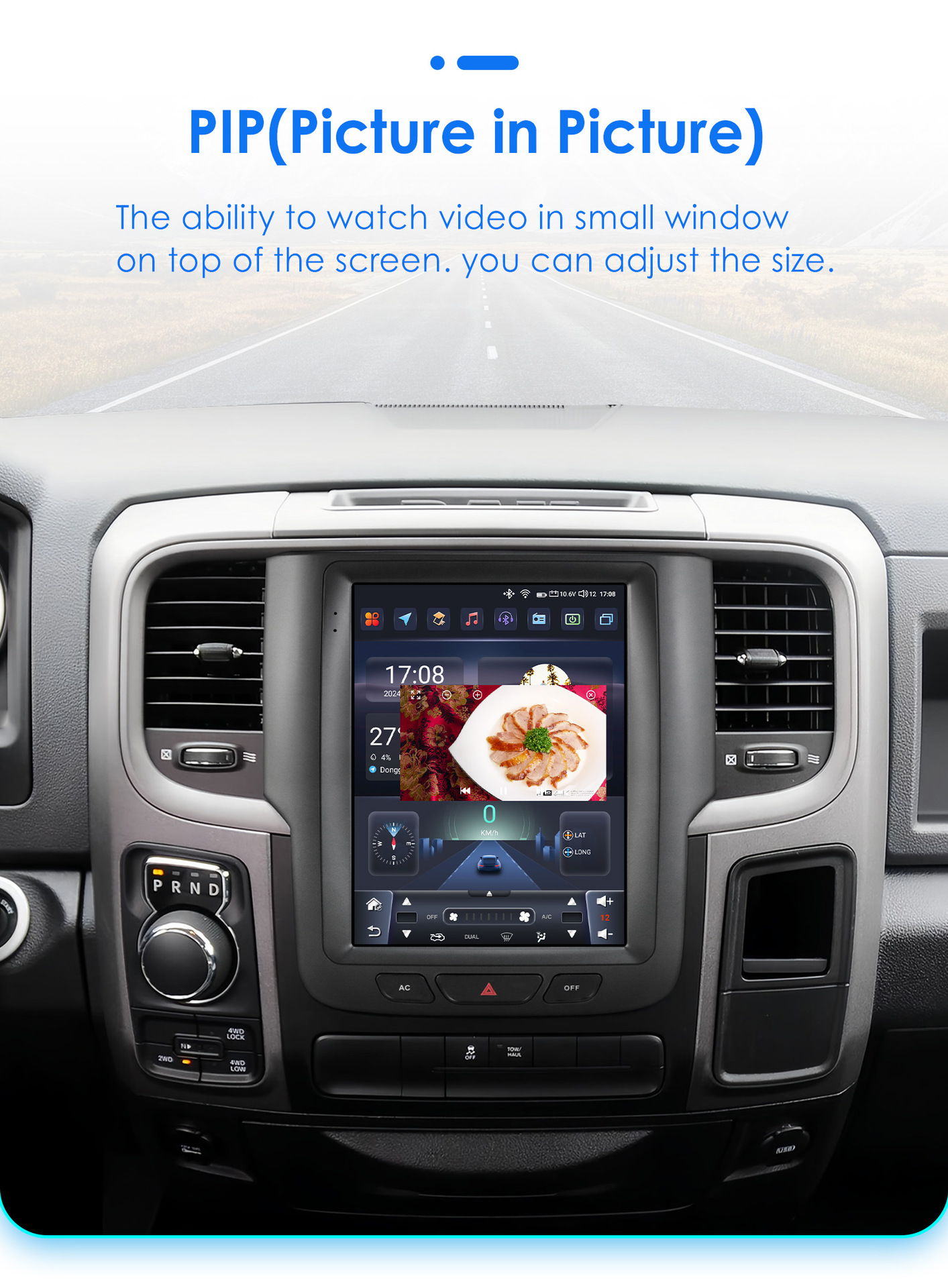 Suitable for Dodge Ram1500 Ram 13-18 Android Large-Screen Central Control Car Navigation Vertical Screen Gps All-In-One Machine