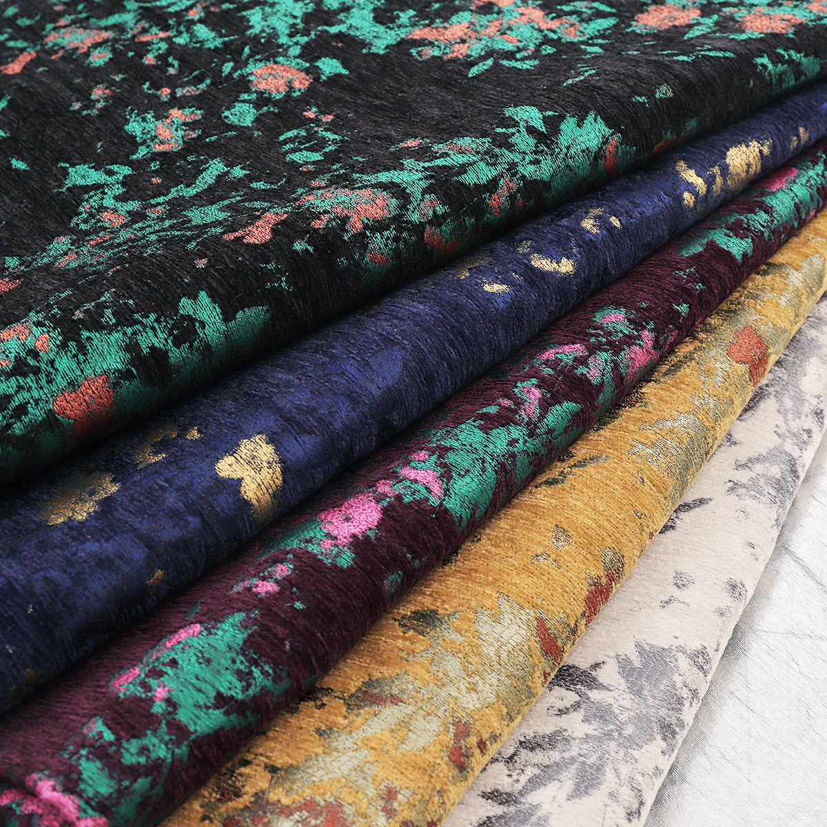 《SR031满天星》秋冬雪尼尔服装面料裙子外套服装面料提花布料