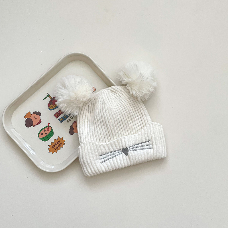 더블 볼 고양이 흰색