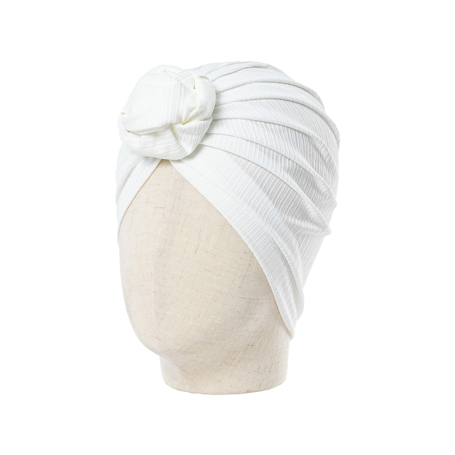 Cappello musulmano Cappello a chiocciola con fascia plissettata multicolore tinta unita Cappello da strada alla moda Cappello da pullover annodato_voghion.com