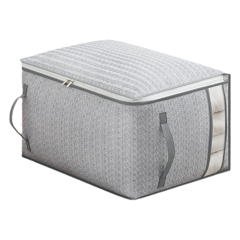 Bolsa de almacenamiento ventana hogar armario a prueba de humedad edredón de lona bolsa de polvo de gran capacidad bolsa de almacenamiento móvil plegable