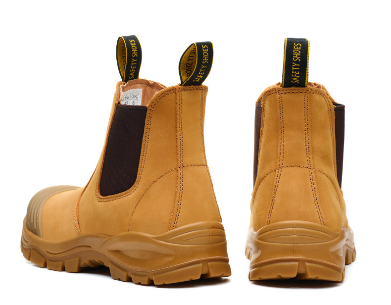 Erkekler İçin Özel İş Ayakkabıları Yüksek Kaliteli İnek Derisi Üst Kısımlı, Darbeye ve Delinmeye Karşı Dayanıklı Çelik Burunlu, Orta Üstlü, Giyilebilir Erkek İş Güvenlik Ayakkabıları_voghion.com