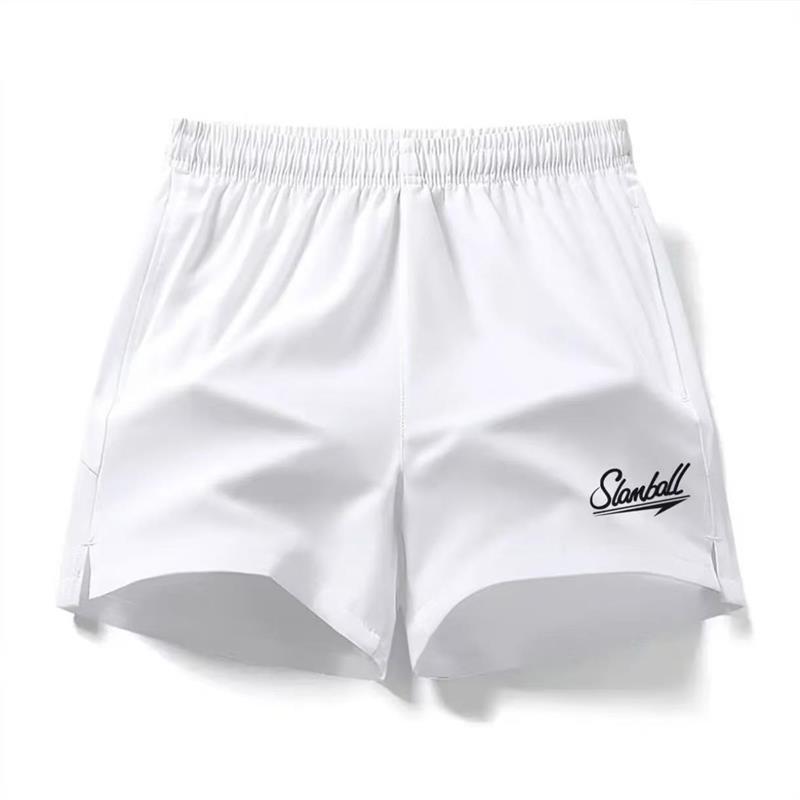New Spring and Summer Men's Sports Shorts, Three-Quarter Length, Ice Silk Quick-Dry Shorts with Pockets, Suitable for Fitness, Basketball, and Running