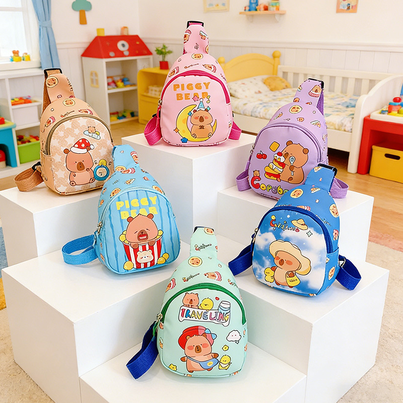 Children's Chest Bag Cartoon Kindergarten Gift Crossbody Bag Children's Bag Toddler Travel Backpack Kindergarten Crossbody Bag