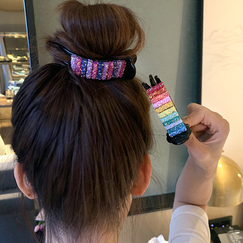 Girly Rainbow Candy~Korean Hairpin Back of Head Clip Hyuna Style Ball Hairpin Cute Internet Celebrity Hairpin