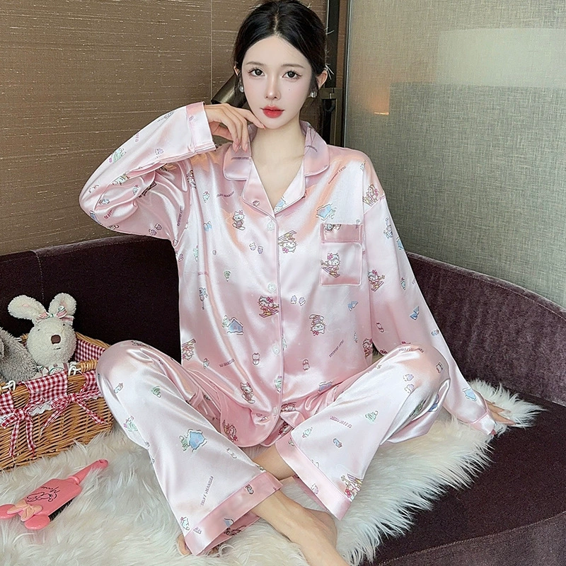 Silk Summer Pajama Set for Kids (Elementary), Lightweight Breathable, Sizes M–2XL