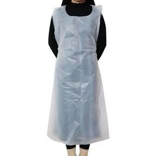 Disposable Pe Plastic Apron Thickeneded and Longed Men's and Women's Half-Length Kitchen Apron Wholesale Factory Yi Zhaozhiqian
