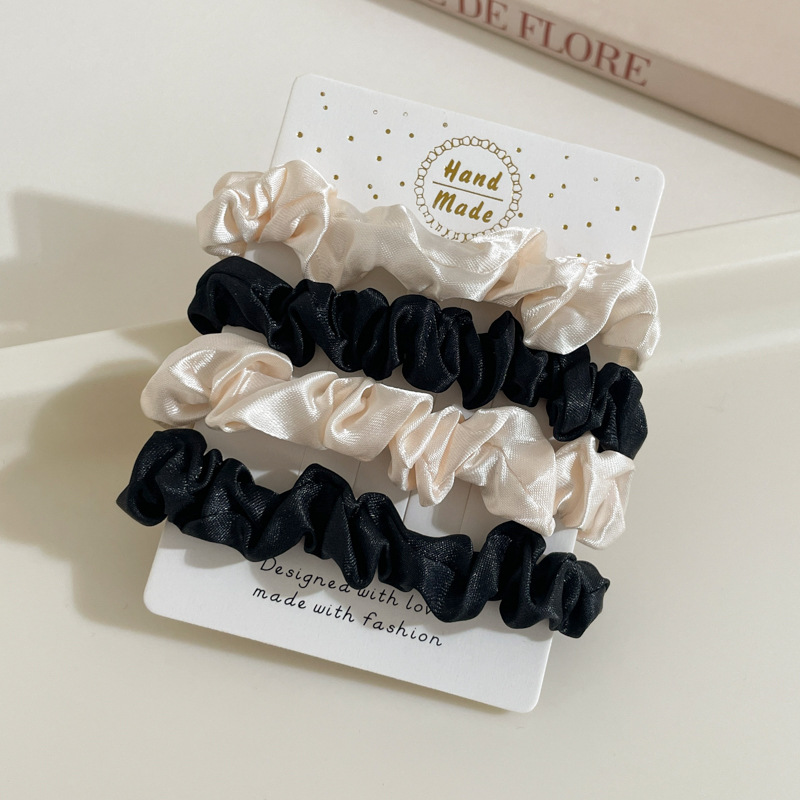 Otoño y invierno anillo de cabello de intestino para niñas de alto nivel de peluche cuerdas de cabello simples y versátiles de alta elasticidad correa de cuerdas de cabello tocado