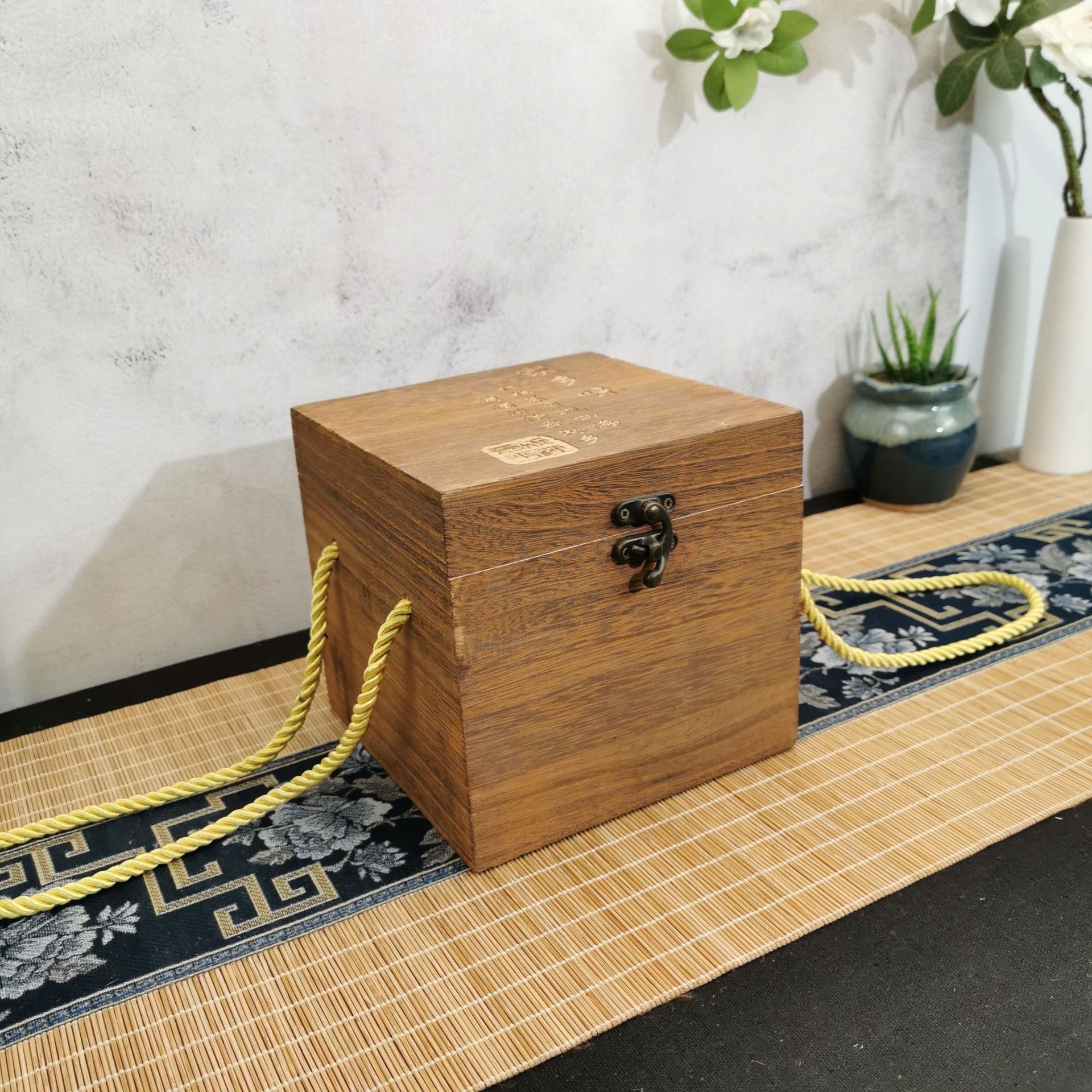 杂物整理木箱复古木质收纳箱茶叶礼品木盒包装盒衣物收纳盒